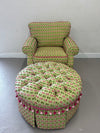 Upholstered Chair and Ottoman