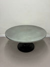 Pedestal Dining Table with Metallic Top