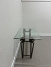 Scroll Iron and Glass Sofa Table