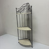 Corner Wicker & Metal Shelf