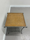 Wicker & Metal Side Table