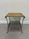 Wicker & Metal Side Table