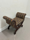 Upholstered Mahogany Stool