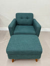 Accent Chair & Storage Ottoman