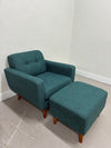 Accent Chair & Storage Ottoman