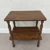 Rolling 2 Tiered Side Table