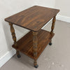 Rolling 2 Tiered Side Table