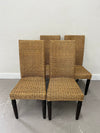 Set of 4 Wicker Dining Chairs