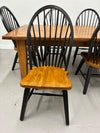 Pine Wood Dining Set with 6 Chairs