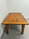 Pine Wood Dining Set with 6 Chairs