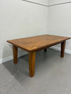 Pine Wood Dining Set with 6 Chairs