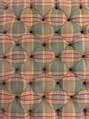 Tufted Plaid Ottoman