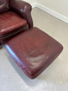Natuzzi Leather Chair & Ottoman