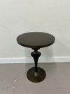 Brass Pedestal Accent Table