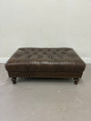 Tufted Leather Ottoman