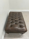 Tufted Leather Ottoman