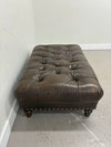 Tufted Leather Ottoman