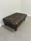 Tufted Leather Ottoman