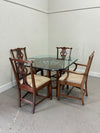 Glass Top & Mahogany Dining Set
