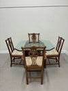 Glass Top & Mahogany Dining Set