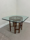 Glass Top & Mahogany Dining Set