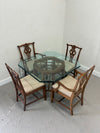 Glass Top & Mahogany Dining Set