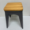 Pine & Metal Stool