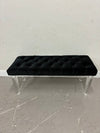 Black Velvet Tufted Bench