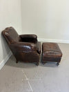 Bassett Leather Chair and Ottoman