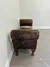Custom Cowhide Roll Arm Bench