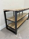 Travertine & Iron Shelf